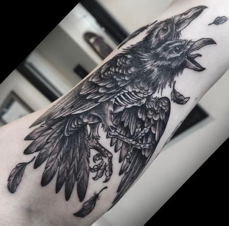 Tattoos - Bonnie Seeley Two Headed Raven - 144743